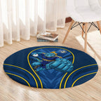 Parramatta Eels Rugby Mascot Round Carpet Australian Rugby Culture - Tribal Inspired Eel
