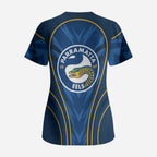 Parramatta Eels Rugby Mascot Scrub Top Australian Rugby Culture - Tribal Inspired Eel