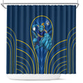Parramatta Eels Rugby Mascot Shower Curtain Australian Rugby Culture - Tribal Inspired Eel