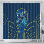 Parramatta Eels Rugby Mascot Shower Curtain Australian Rugby Culture - Tribal Inspired Eel