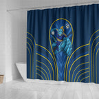 Parramatta Eels Rugby Mascot Shower Curtain Australian Rugby Culture - Tribal Inspired Eel