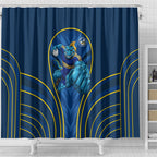 Parramatta Eels Rugby Mascot Shower Curtain Australian Rugby Culture - Tribal Inspired Eel