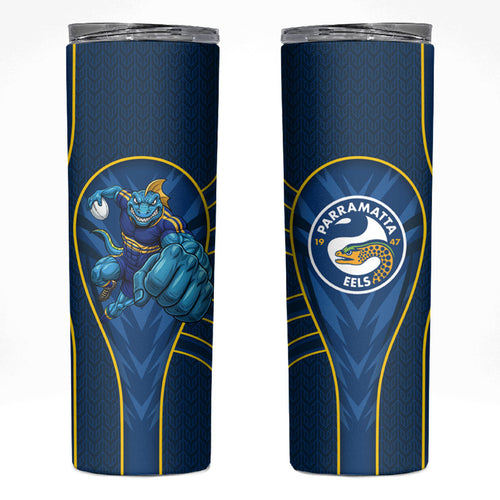 Parramatta Eels Rugby Mascot Skinny Tumbler Australian Rugby Culture - Tribal Inspired Eel