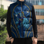 Parramatta Eels Rugby Mascot Sleeveless Puffer Jacket Australian Rugby Culture - Tribal Inspired Eel