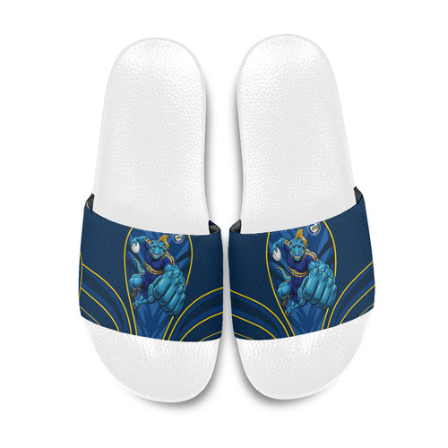 Parramatta Eels Rugby Mascot Slide Sandals Australian Rugby Culture - Tribal Inspired Eel