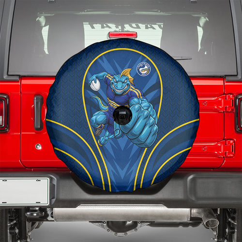 Parramatta Eels Rugby Mascot Spare Tire Cover Australian Rugby Culture - Tribal Inspired Eel