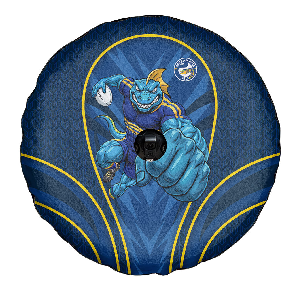 Parramatta Eels Rugby Mascot Spare Tire Cover Australian Rugby Culture - Tribal Inspired Eel