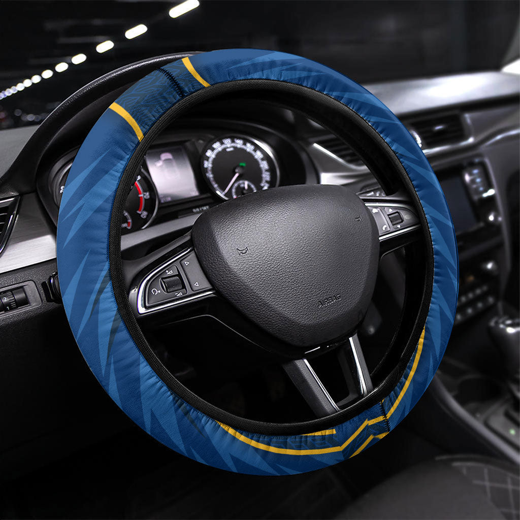 Parramatta Eels Rugby Mascot Steering Wheel Cover Australian Rugby Culture - Tribal Inspired Eel