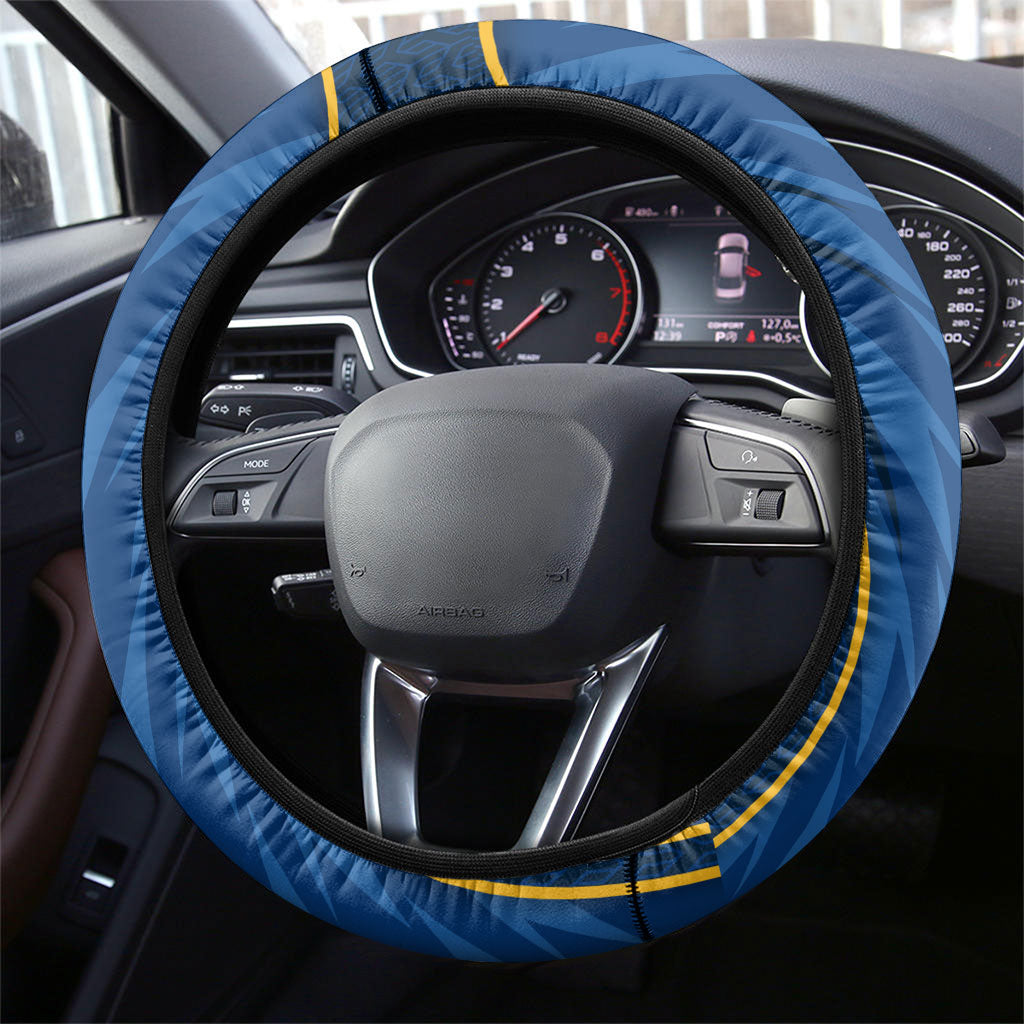 Parramatta Eels Rugby Mascot Steering Wheel Cover Australian Rugby Culture - Tribal Inspired Eel