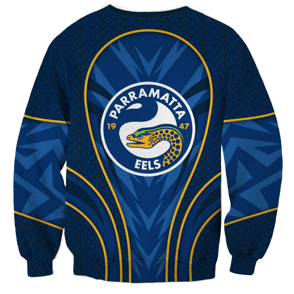 Parramatta Eels Rugby Mascot Sweatshirt Australian Rugby Culture - Tribal Inspired Eel