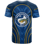 Parramatta Eels Rugby Mascot T Shirt Australian Rugby Culture - Tribal Inspired Eel