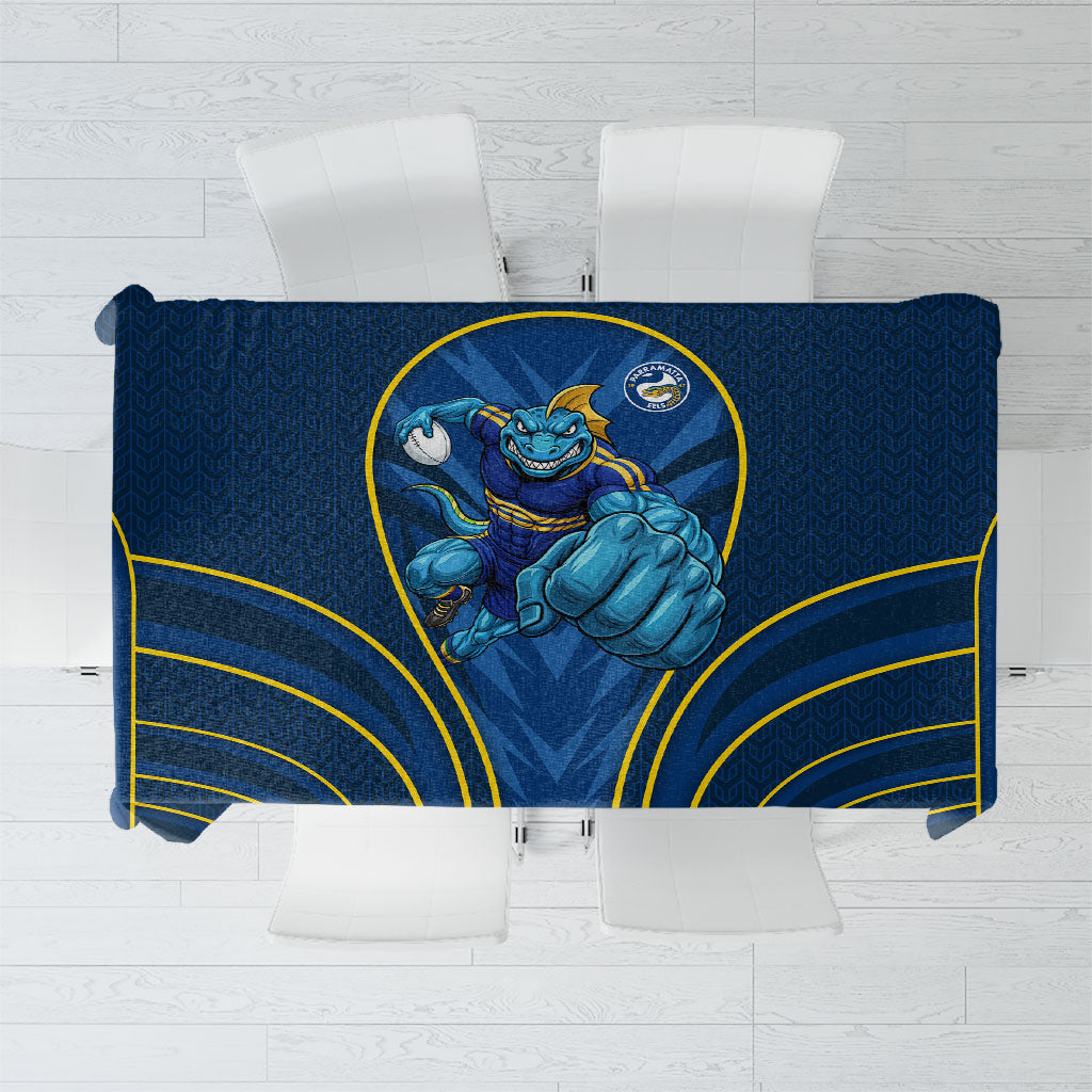 Parramatta Eels Rugby Mascot Tablecloth Australian Rugby Culture - Tribal Inspired Eel