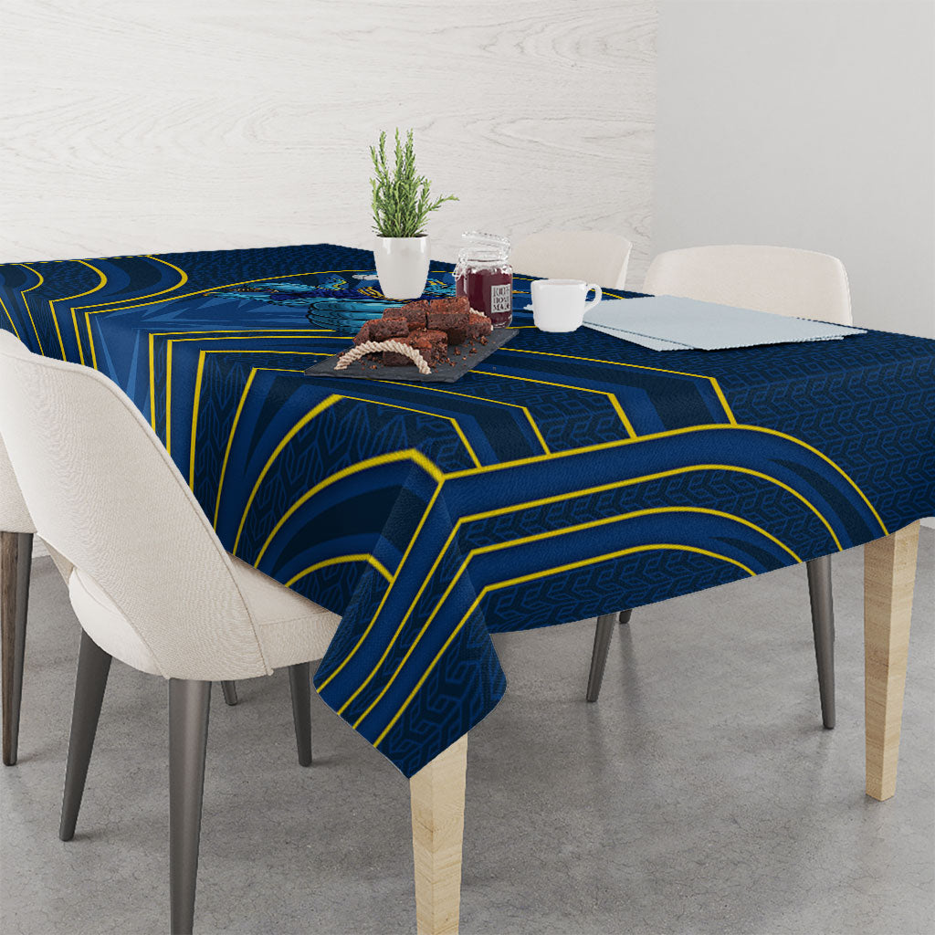 Parramatta Eels Rugby Mascot Tablecloth Australian Rugby Culture - Tribal Inspired Eel