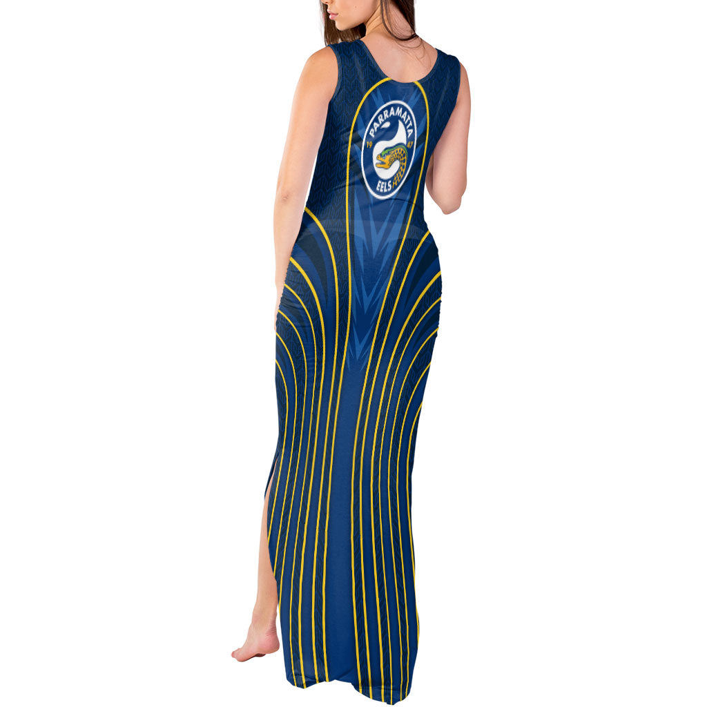 Parramatta Eels Rugby Mascot Tank Maxi Dress Australian Rugby Culture - Tribal Inspired Eel