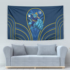 Parramatta Eels Rugby Mascot Tapestry Australian Rugby Culture - Tribal Inspired Eel