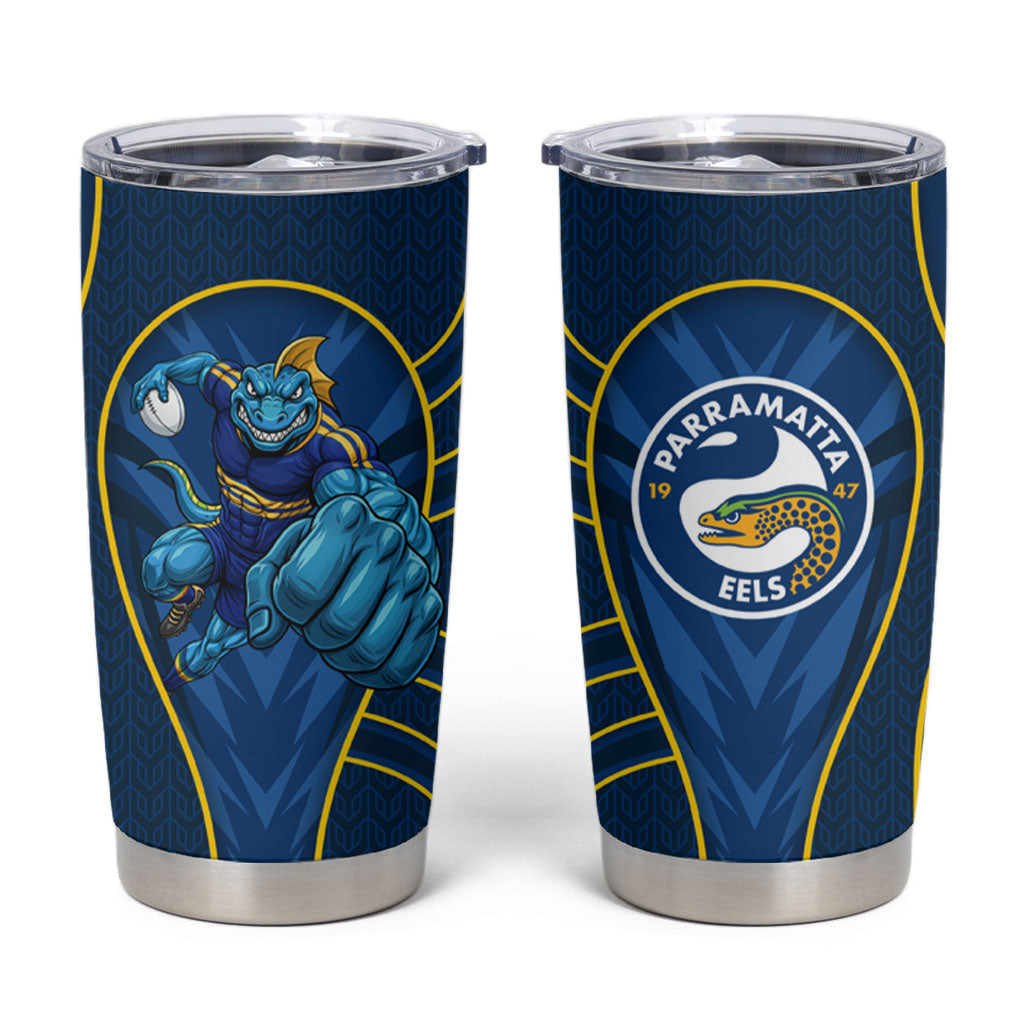 Parramatta Eels Rugby Mascot Tumbler Cup Australian Rugby Culture - Tribal Inspired Eel