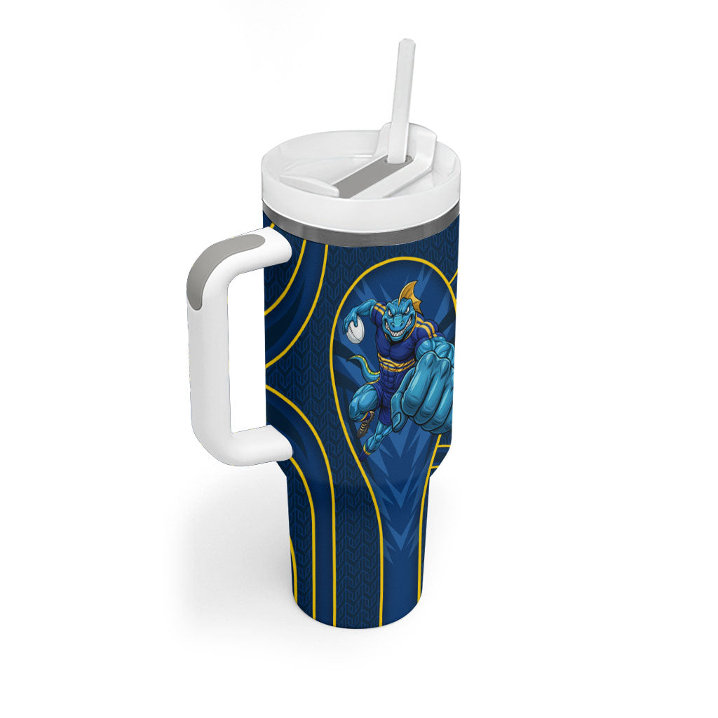 Parramatta Eels Rugby Mascot Tumbler With Handle Australian Rugby Culture - Tribal Inspired Eel