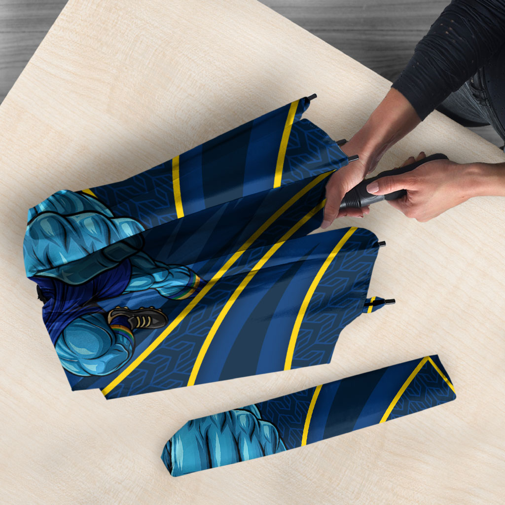 Parramatta Eels Rugby Mascot Umbrella Australian Rugby Culture - Tribal Inspired Eel
