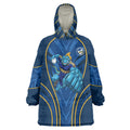 Parramatta Eels Rugby Mascot Wearable Blanket Hoodie Australian Rugby Culture - Tribal Inspired Eel