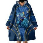 Parramatta Eels Rugby Mascot Wearable Blanket Hoodie Australian Rugby Culture - Tribal Inspired Eel