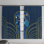 Parramatta Eels Rugby Mascot Window Curtain Australian Rugby Culture - Tribal Inspired Eel