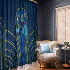 Parramatta Eels Rugby Mascot Window Curtain Australian Rugby Culture - Tribal Inspired Eel