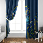 Parramatta Eels Rugby Mascot Window Curtain Australian Rugby Culture - Tribal Inspired Eel