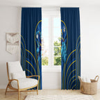 Parramatta Eels Rugby Mascot Window Curtain Australian Rugby Culture - Tribal Inspired Eel