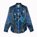 Parramatta Eels Rugby Mascot Women Casual Shirt Australian Rugby Culture - Tribal Inspired Eel