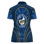 Parramatta Eels Rugby Mascot Women Polo Shirt Australian Rugby Culture - Tribal Inspired Eel