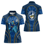 Parramatta Eels Rugby Mascot Women Polo Shirt Australian Rugby Culture - Tribal Inspired Eel