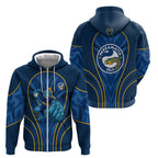 Parramatta Eels Rugby Mascot Zip Hoodie Australian Rugby Culture - Tribal Inspired Eel