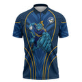 Parramatta Eels Rugby Mascot Zipper Polo Shirt Australian Rugby Culture - Tribal Inspired Eel