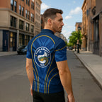 Parramatta Eels Rugby Mascot Zipper Polo Shirt Australian Rugby Culture - Tribal Inspired Eel
