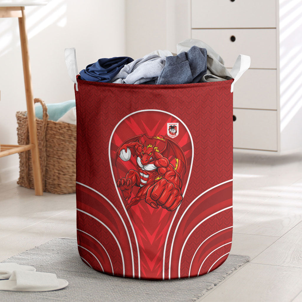 St George Illawarra Dragons Rugby Mascot Laundry Basket Australian Rugby Culture - Tribal Inspired Dragon