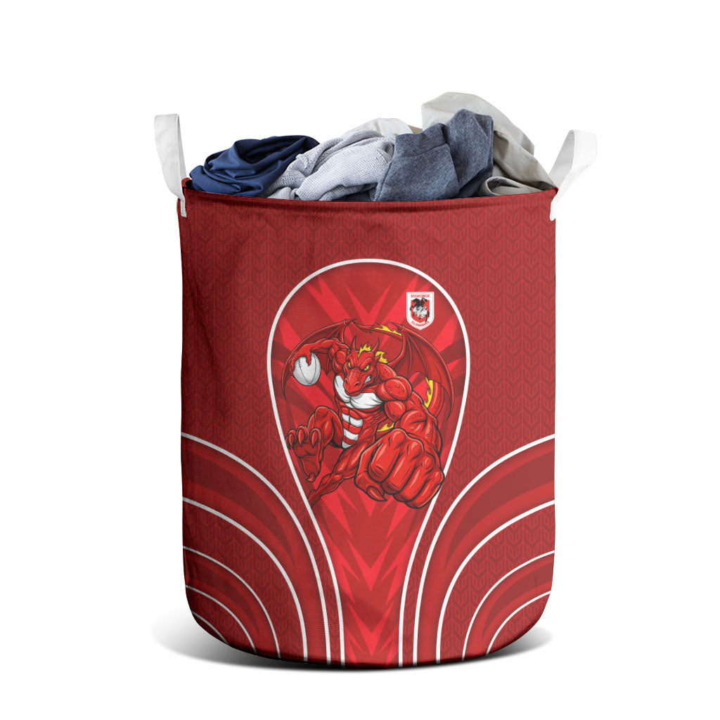 St George Illawarra Dragons Rugby Mascot Laundry Basket Australian Rugby Culture - Tribal Inspired Dragon