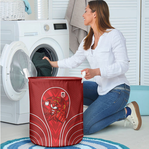 St George Illawarra Dragons Rugby Mascot Laundry Basket Australian Rugby Culture - Tribal Inspired Dragon