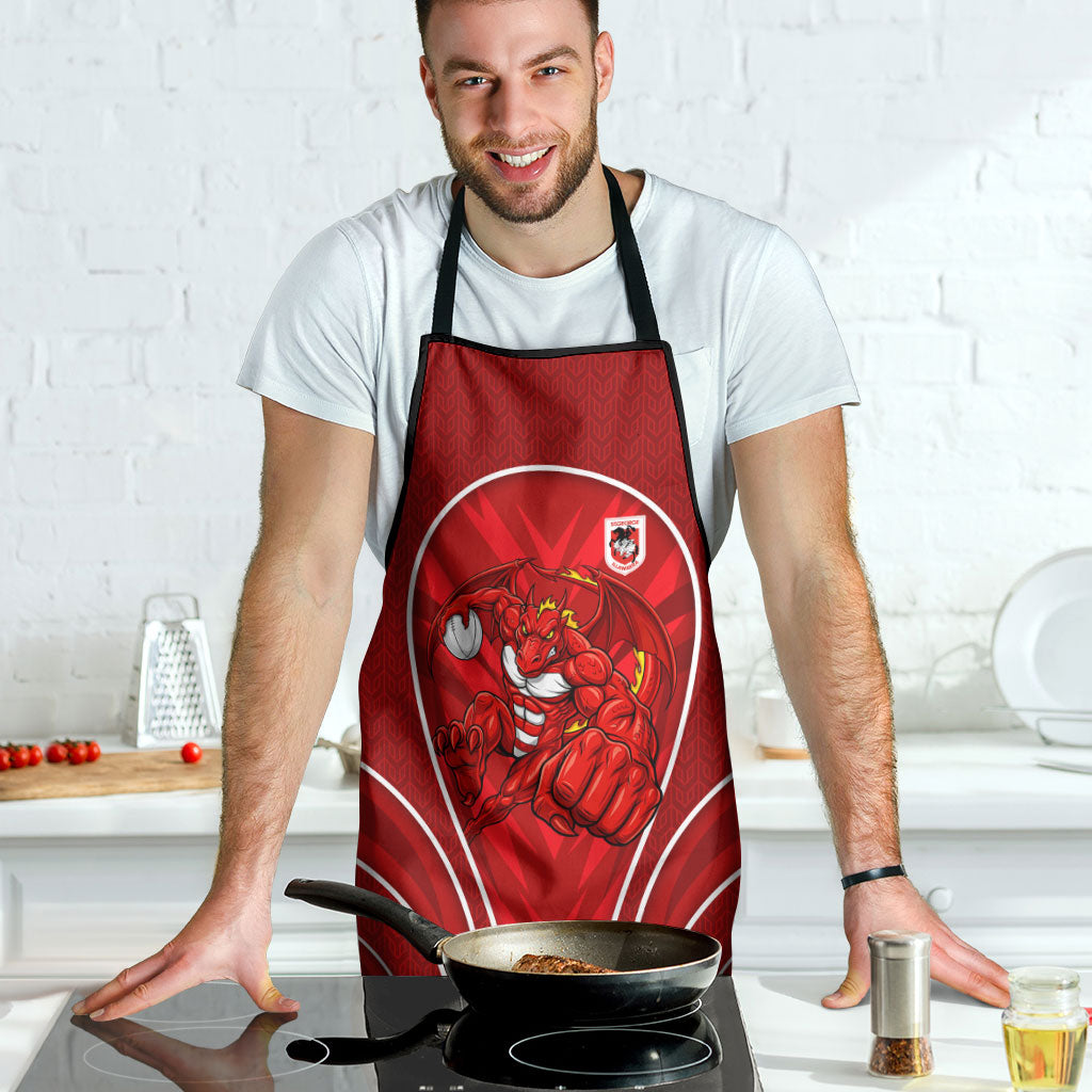 St George Illawarra Dragons Rugby Mascot Apron Australian Rugby Culture - Tribal Inspired Dragon