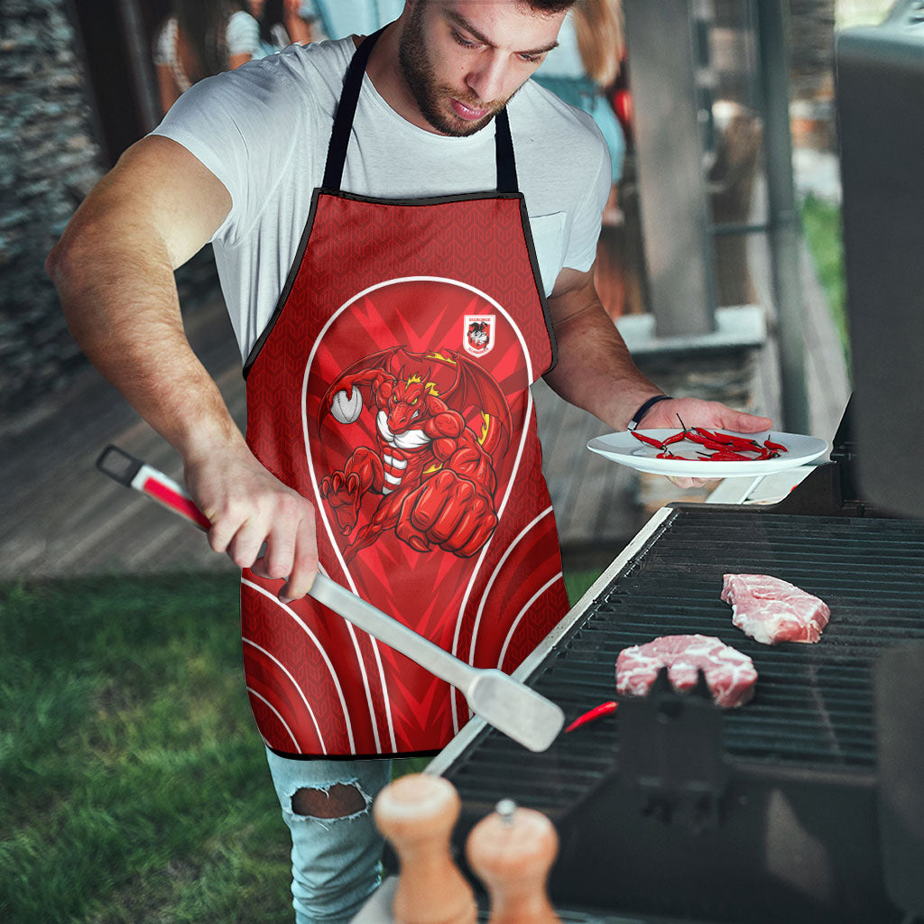 St George Illawarra Dragons Rugby Mascot Apron Australian Rugby Culture - Tribal Inspired Dragon
