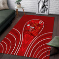 St George Illawarra Dragons Rugby Mascot Area Rug Australian Rugby Culture - Tribal Inspired Dragon