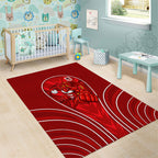 St George Illawarra Dragons Rugby Mascot Area Rug Australian Rugby Culture - Tribal Inspired Dragon