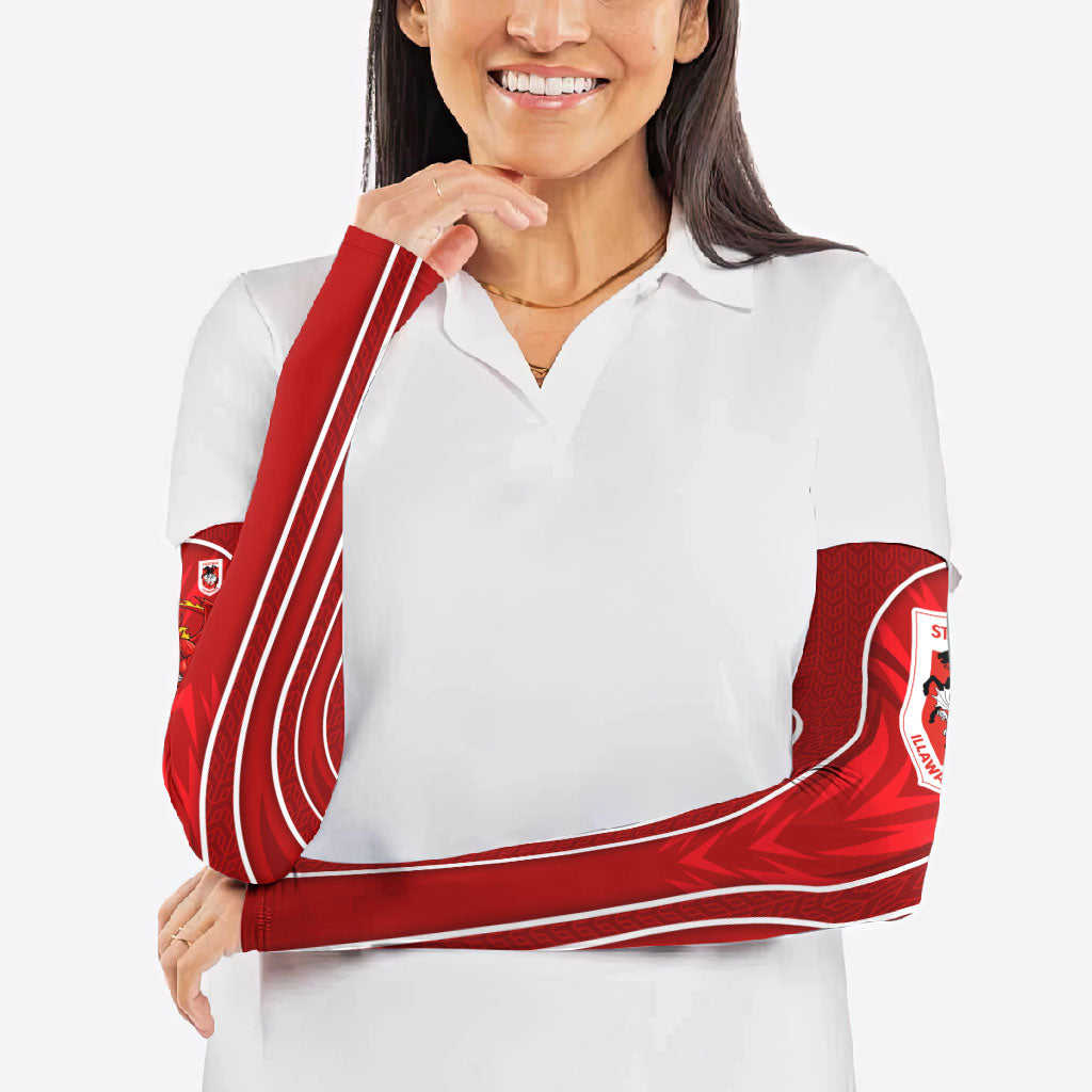 St George Illawarra Dragons Rugby Mascot Arm Sleeves Australian Rugby Culture - Tribal Inspired Dragon