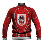St George Illawarra Dragons Rugby Mascot Baseball Jacket Australian Rugby Culture - Tribal Inspired Dragon