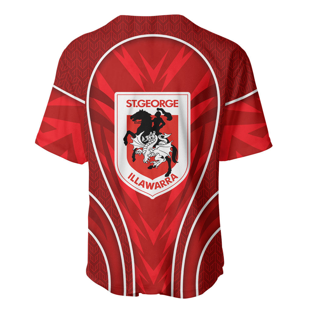 St George Illawarra Dragons Rugby Mascot Baseball Jersey Australian Rugby Culture - Tribal Inspired Dragon
