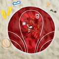 St George Illawarra Dragons Rugby Mascot Beach Blanket Australian Rugby Culture - Tribal Inspired Dragon