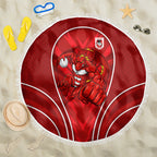 St George Illawarra Dragons Rugby Mascot Beach Blanket Australian Rugby Culture - Tribal Inspired Dragon