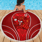 St George Illawarra Dragons Rugby Mascot Beach Blanket Australian Rugby Culture - Tribal Inspired Dragon