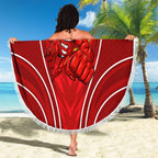 St George Illawarra Dragons Rugby Mascot Beach Blanket Australian Rugby Culture - Tribal Inspired Dragon