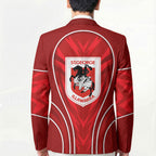 St George Illawarra Dragons Rugby Mascot Blazer Australian Rugby Culture - Tribal Inspired Dragon