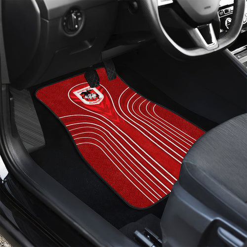 St George Illawarra Dragons Rugby Mascot Car Mats Australian Rugby Culture - Tribal Inspired Dragon
